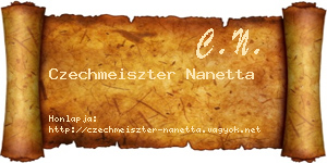 Czechmeiszter Nanetta névjegykártya